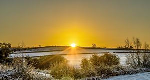 Sunrise over a Farmers field