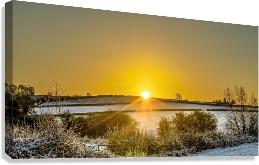 Sunrise over a Farmers field Canvas Print