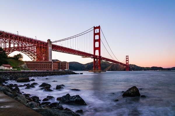 Golden Gate Bridge Sunset by Mark W Jackson