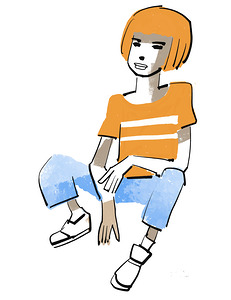 girl stripe t