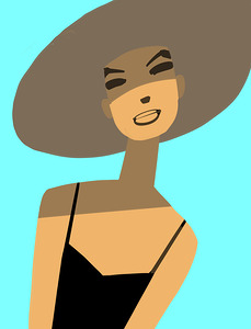 femme hat bg