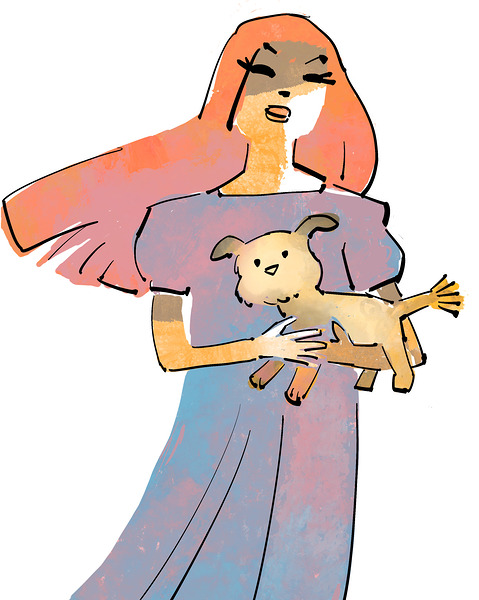 girl dog small by kevin george Roper