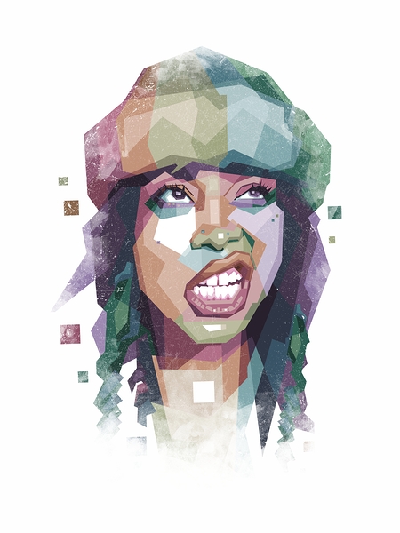 Badu in WPAP style Print