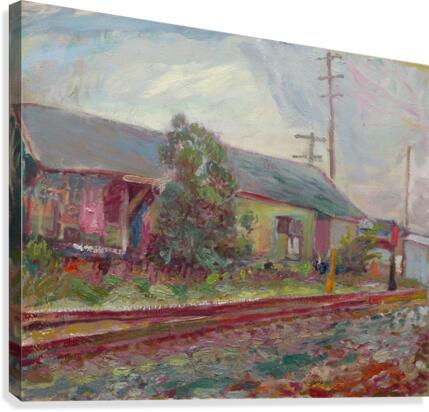 Train Depot  Light  Canvas Print