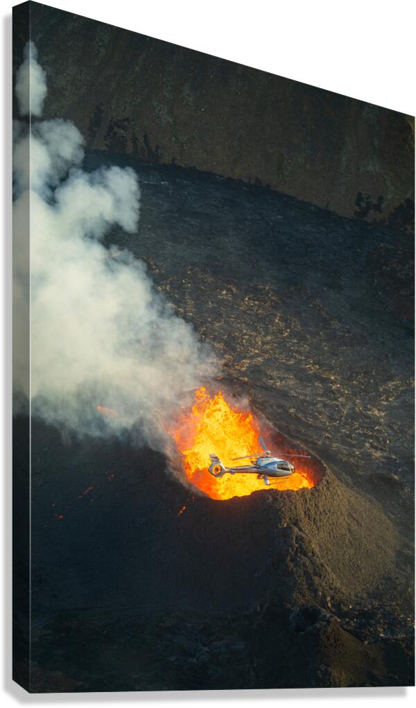 Heli Volcano Canvas Print