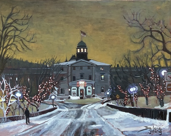 Winter Sky McGill University by Darlene Young Canadian Artist