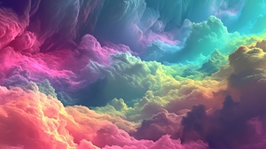 Dreamy clouds intricate pattern background amazing vivid pops of color bright and vibrant