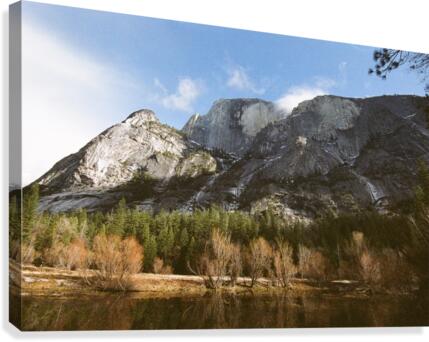 Half Dome from Mirror Lake on film Canvas Print