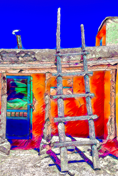 Pueblo Ladder by Image Shifting