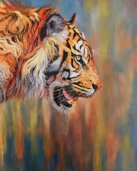 Raging roar Print