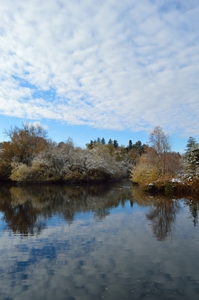 New Snow and Cloud Reflections