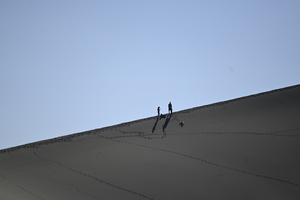 Silhouette Sand Dunes Hiking Adventure landscape