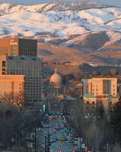 Sunset Idaho State Capitol Building
