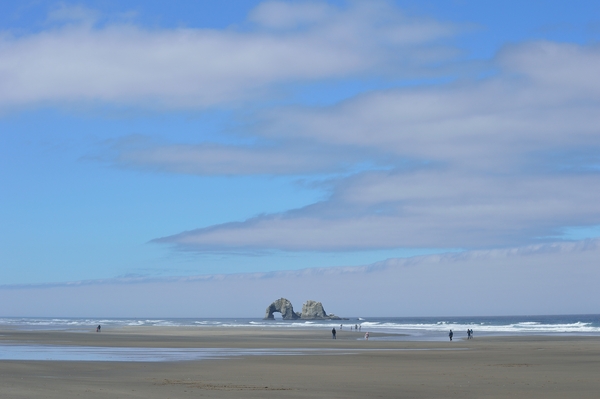 Twin Rocks at Rockaway Beach Oregon by Michelle K Wood