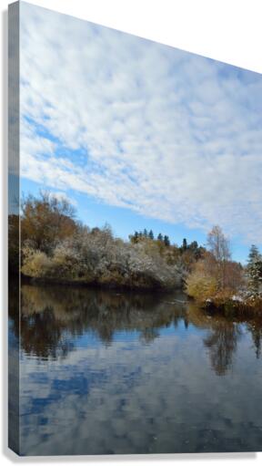New Snow and Cloud Reflections  Canvas Print