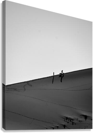 Silhouette Sand Dunes Hiking Adventure  - Second Place Winner 2023 Canvas Print