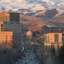 Sunset Idaho State Capitol Building