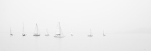 sea black and white ocean boats