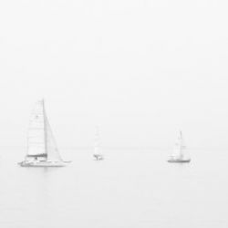 sea black and white ocean boats