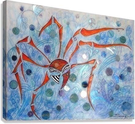 Samurai Crab Canvas Print