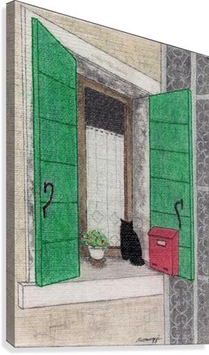 Kitty Korner Canvas Print