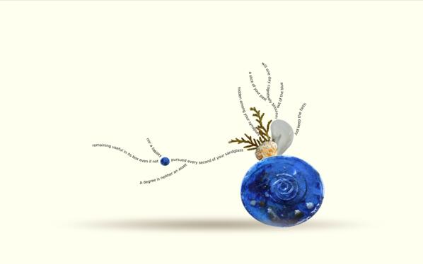 useless past VISUAL POETRY SEASHELL COLLAGE COLLECTION WITH SEASCAPE PHOTOGRAPHY MARINE IKEBANA POETRY Print
