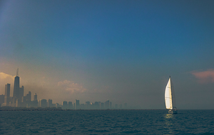 Sailboat on Lake Michigran