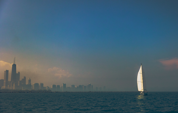 Sailboat on Lake Michigran Print