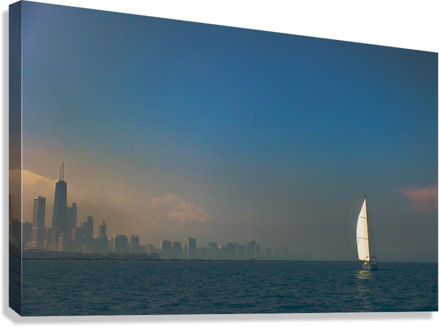 Sailboat on Lake Michigran Canvas Print