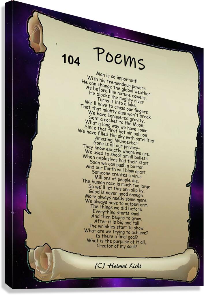 104 The purpose of my soul Canvas Print