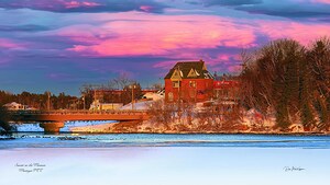 Winter Sunset  at the Museum