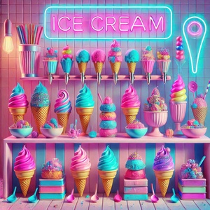 Colorful ice cream 12