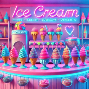 Colorful ice cream 1