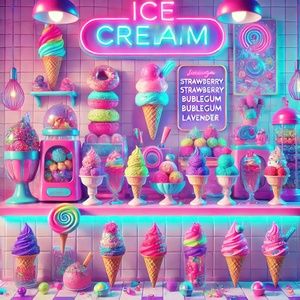 Colorful ice cream 7