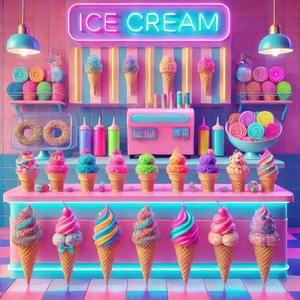 Colorful ice cream 4