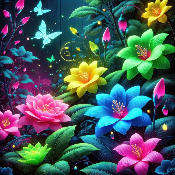 Garden flowers in bright colors 19 by Hamo