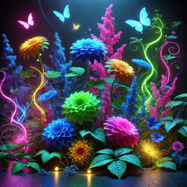 Garden flowers in bright colors 8 by Hamo