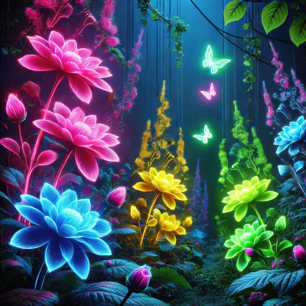 Garden flowers in bright colors 6 by Hamo