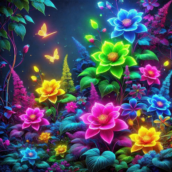 Garden flowers in bright colors 18 Print