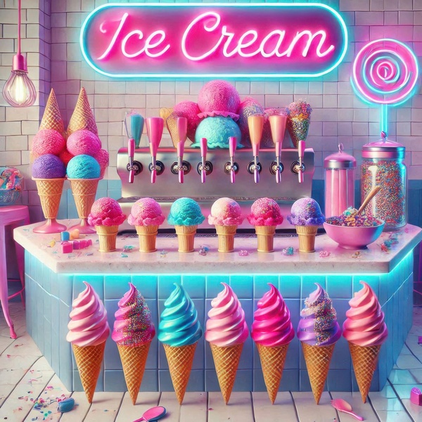 Colorful ice cream 6 Print