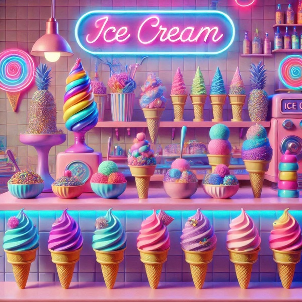 Colorful ice cream 9 by Hamo