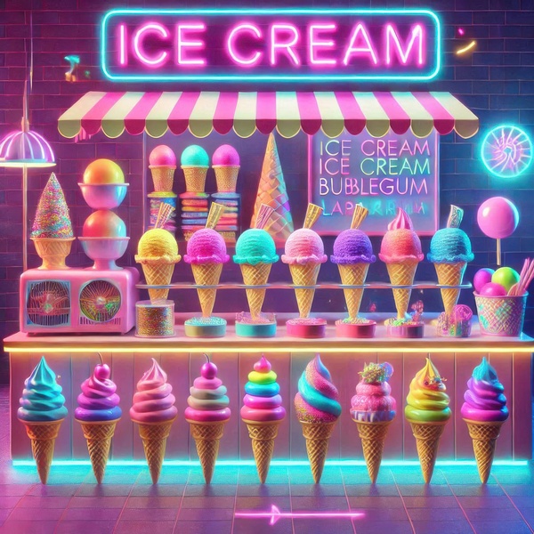 Colorful ice cream 15 by Hamo