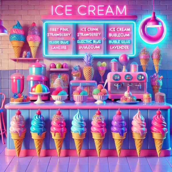 Colorful ice cream 13 by Hamo