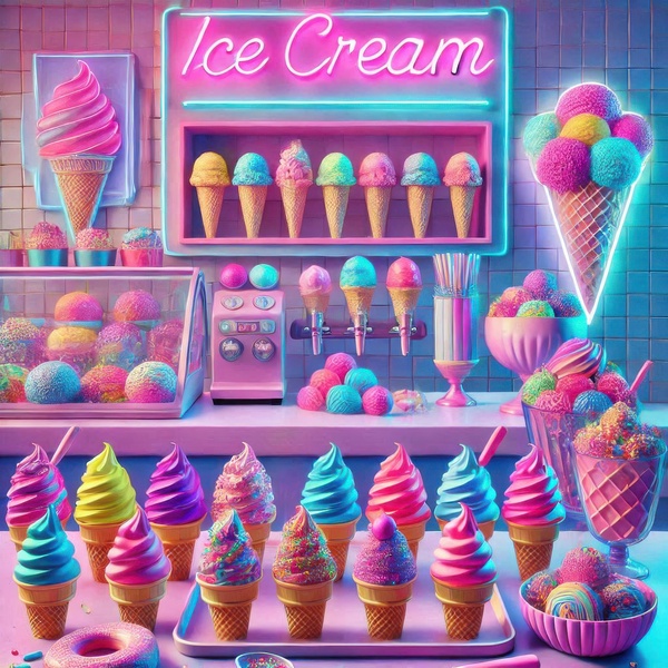Colorful ice cream 14 by Hamo
