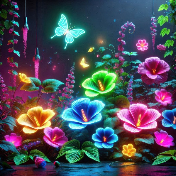 Garden flowers in bright colors 9 by Hamo