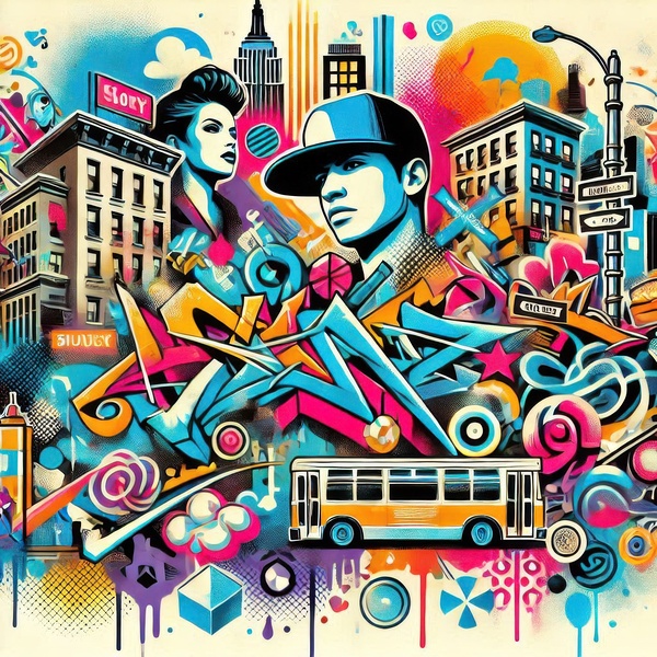 Graffiti drawing 9 by Hamo
