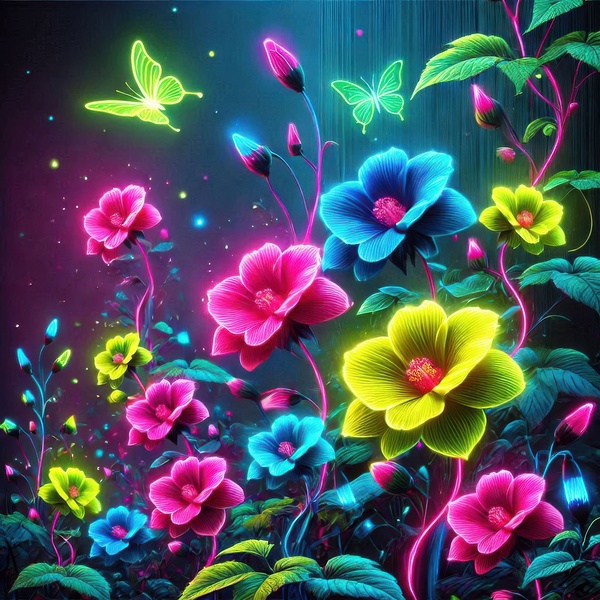 Garden flowers in bright colors 15 by Hamo