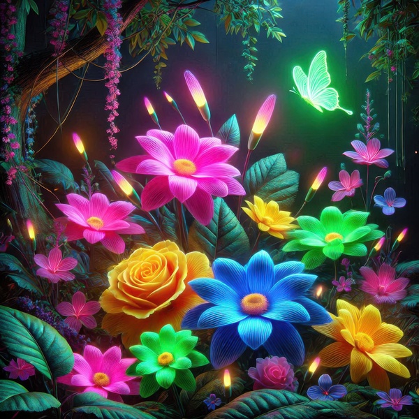 Garden flowers in bright colors 11 Print