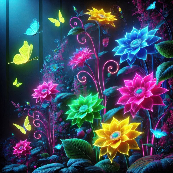 Garden flowers in bright colors 20 by Hamo