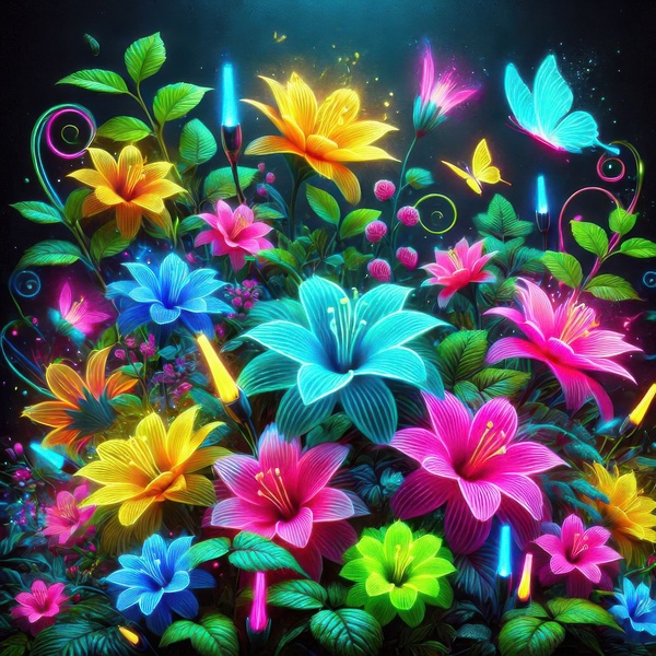 Garden flowers in bright colors 7 by Hamo